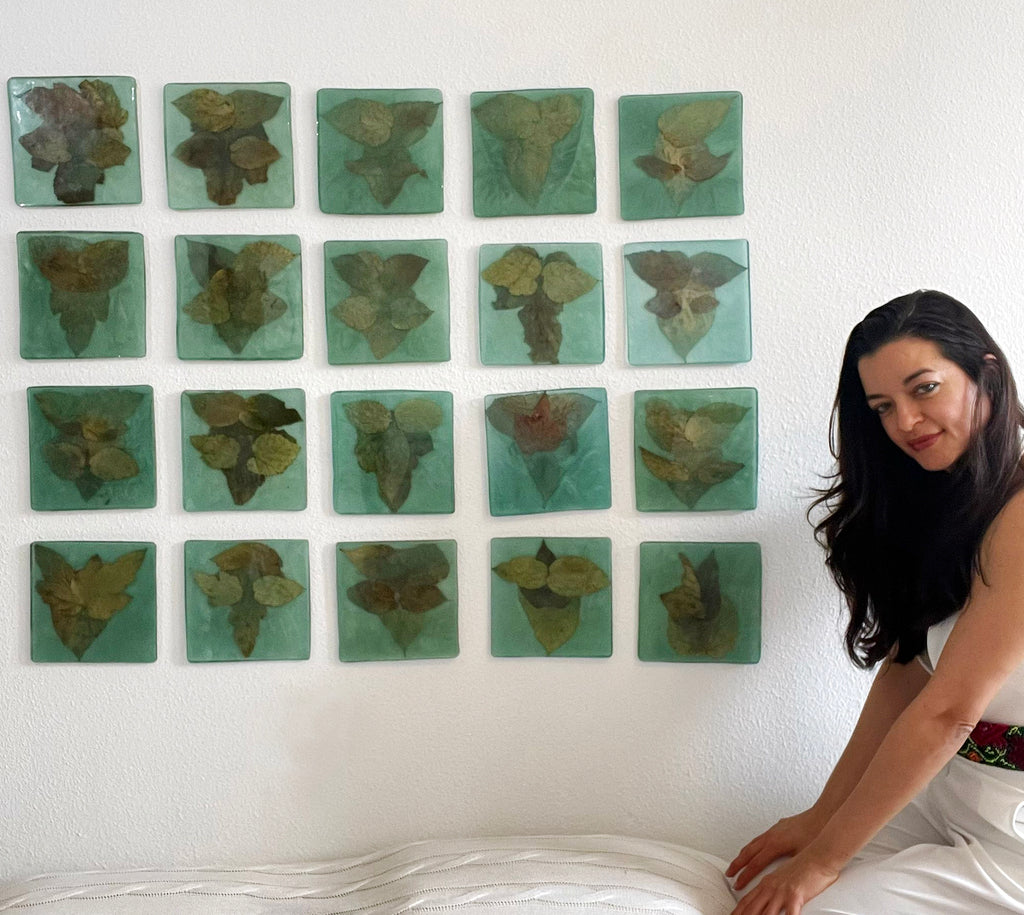 Image showing the ancestral artwork alongside its creator, lilitadesign
