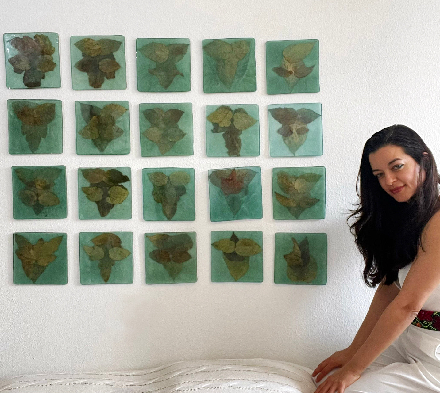 Image showing the ancestral artwork alongside its creator, lilitadesign
