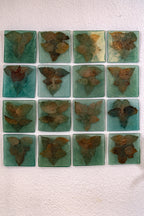 Image showing the complete ancestral artwork made with resin and pieces of withered leaves