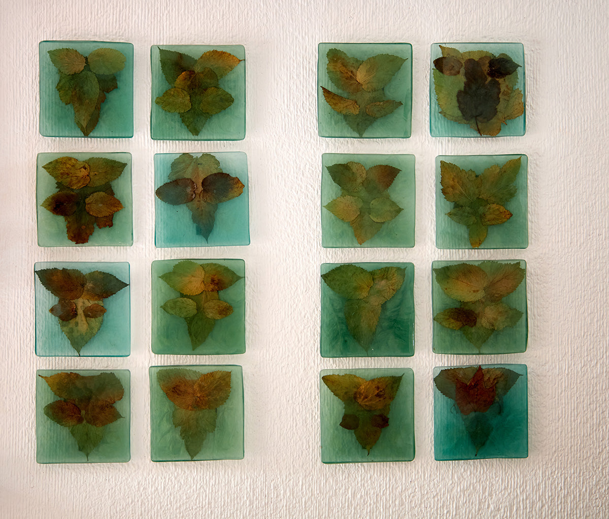 Image showing all the paintings of the ancestral artwork made with resin

