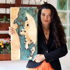 Ibiza line handmade tray with the artist lilitadesign
