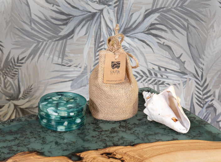 Posavasos Artesanales -  Set de 4 - Línea Ibiza